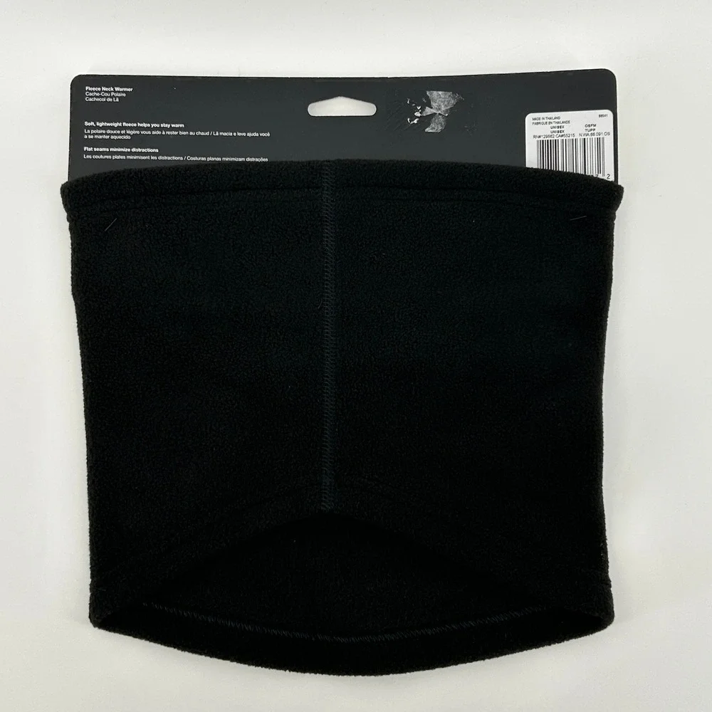 Nike Fleece Neck Warmer Black Unisex OSFM Athletic Winter Gaiter NWT Minimalist